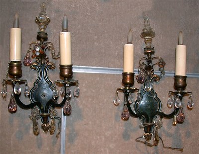 Lot 628 - Pair of Louis XV Style Gilt, Patinated-Metal...