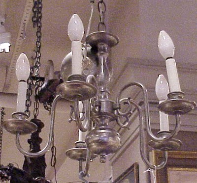 Lot 651 - Baroque Style Silvered-Metal Five-Light...