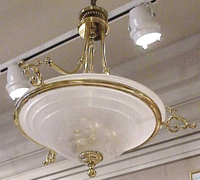 Lot 657 - Neoclassical Style Gilt-Brass and Frosted...