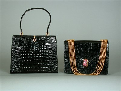 Lot 301 - Mark Cross and Other Black Alligator Bag...