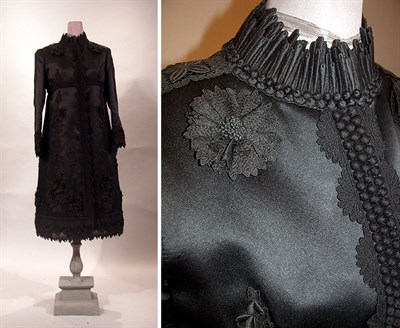 Lot 100A - Roberto Capucci Black Satin Evening Coat...