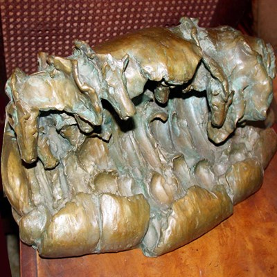 Lot 258 - Bronze Sculpture Depicting Crashing Surf