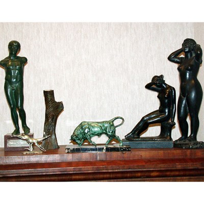 Lot 267 - Miscellaneous Group of Six Cast-Metal Sculptures