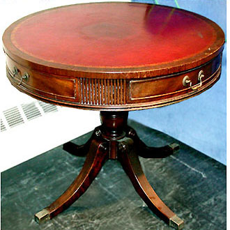 Lot 273 - Pair of Regency Style Leather Inset Mahogany...