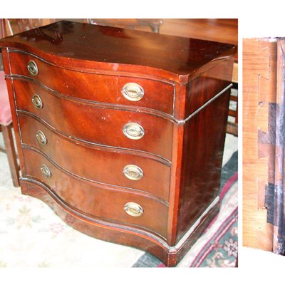 Lot 289 - Georgian Style Mahogany Serpentine-Front Chest...