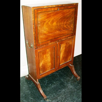 Lot 304 - Regency Mahogany Traveling Writing Desk