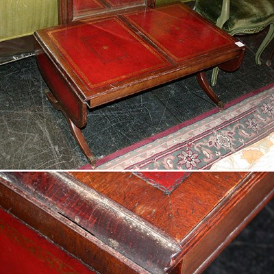 Lot 308 - Regency Style Leather Inset Mahogany Low Table