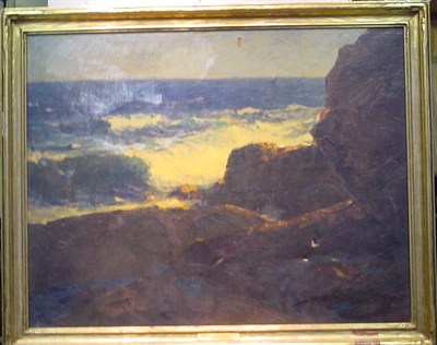 Lot 108 - Paul Dougherty 1877-1947 CRASHING WAVES Signed...