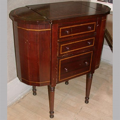 Lot 343 - Regency Style Mahogany Sewing Table