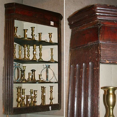 Lot 346 - George III Oak and Mahogany Corner Cabinet