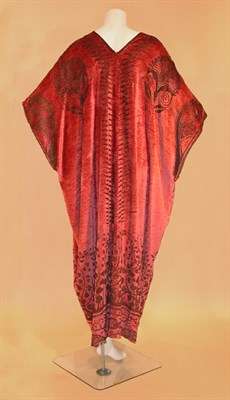 Lot 15 - Fortuny Stenciled Velvet Caftan Italian, 1920s...