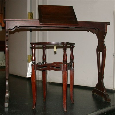 Lot 369 - Regency Style Mahogany Bookstand Together with...