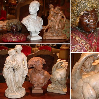 Lot 374 - Miscellaneous Group of Six Composition Figures