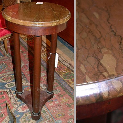 Lot 386 - Empire Style Faux Marble Painted Mahogany...