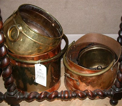 Lot 400 - Miscellaneous Group of Four Copper and Brass Pots