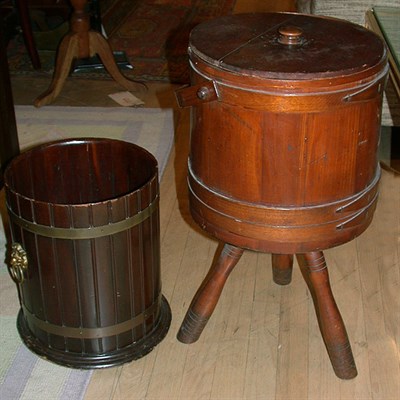 Lot 416 - Regency Style Sewing Cabinet on Stand Together...
