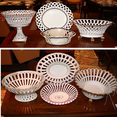 Lot 425 - Group of Eight Continental Reticulated...