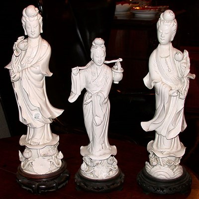 Lot 462 - Group of Three Chinese Export Blanc de Chine...
