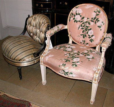 Lot 464 - George III Style Painted and Parcel Gilt...