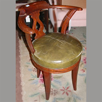 Lot 536 - George III Style Leather Upholstered Mahogany...