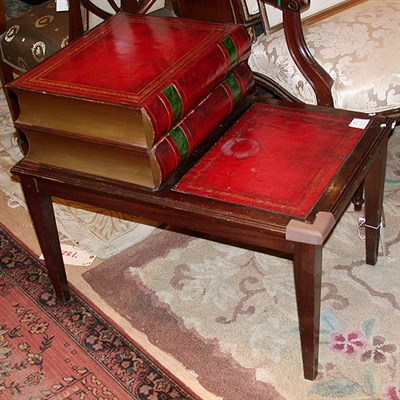 Lot 542 - Georgian Style Leather Inset Mahogany Low Table