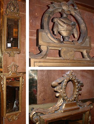 Lot 555 - Two Continental Gilt Decorated Mirrors