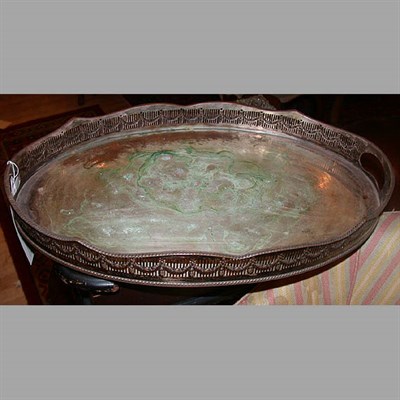 Lot 586 - Georgian Style Silver Plated Tray