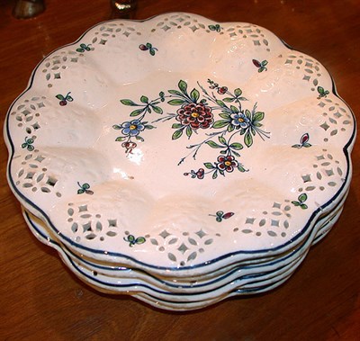 Lot 644 - Set of Six Creamware Plates