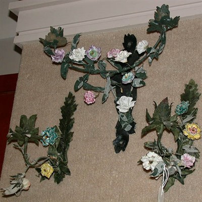 Lot 645 - Group of Three Continental Painted Metal and...