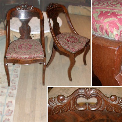 Lot 493 - Set of Eight Victorian Mahogany Dining Chairs