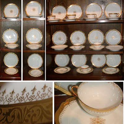 Lot 510 - Limoges Gilt Decorated Porcelain Partial...