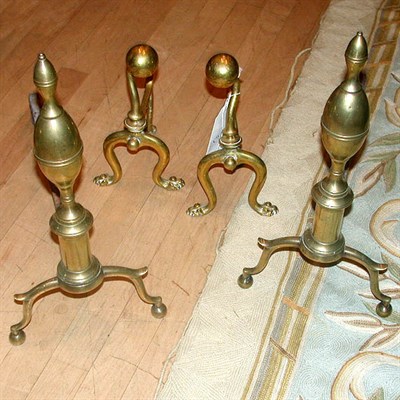 Lot 689 - Two Pairs of Federal Style Andirons