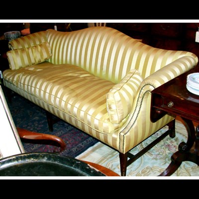 Lot 700 - George III Style Upholstered Mahogany...