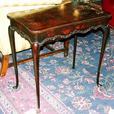 Lot 704 - Georgian Style Mahogany and Burl-Wood Side Table