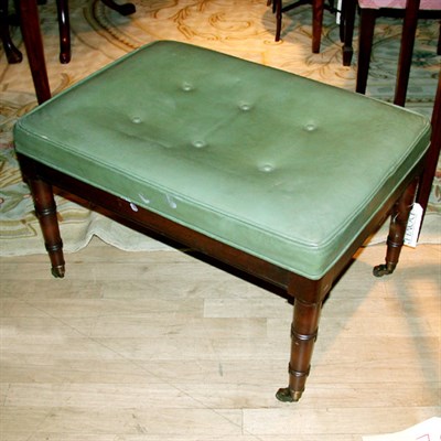Lot 713 - Regency Style Upholstered Mahogany Stool