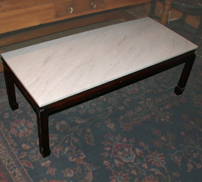 Lot 742 - Oriental Style Marble Top Mahogany Low Table