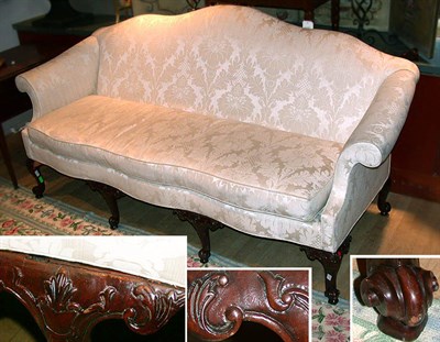 Lot 330 - George III Style Upholstered Mahogany...