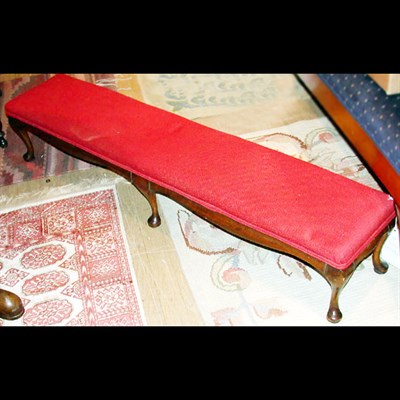 Lot 404 - Georgian Style Upholstered Walnut Kneeler