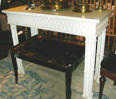 Lot 192 - George III Gothic Revival Painted Console