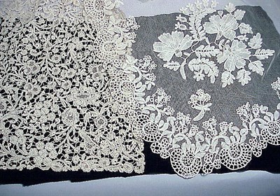 Lot 500 - Two Lace Items 19th Century The first a fine...
