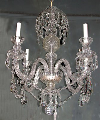 Lot 5 - George III Style Cut Glass Four-Light...