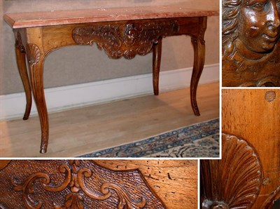 Lot 708 - Regence Style Marble Top Fruitwood Console
