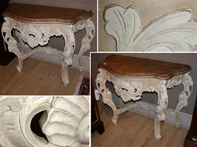 Lot 402 - Pair of Louis XV Style Faux Marble Painted...