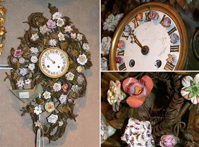 Lot 609 - Continental Porcelain Wall Clock