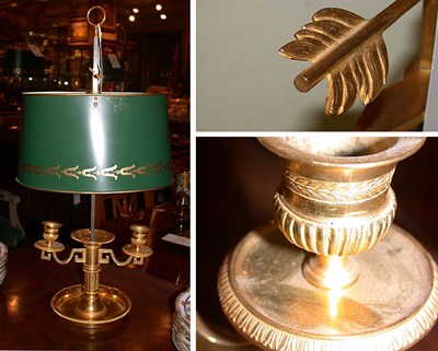 Lot 653 - Neoclassical Style Gilt-Bronze Two-Light...