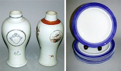 Lot 257 - Pair of Chinese Export Famille Rose Porcelain...