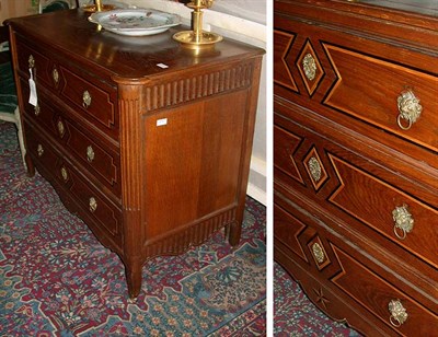 Lot 645 - Neoclassical Style Marquetry Inlaid Oak Commode