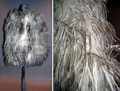 Lot 178 - Ostrich Feather Cape White and brown feathers,...