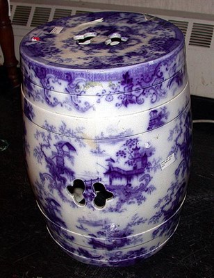 Lot 162 - Blue and White Porcelain Garden Seat