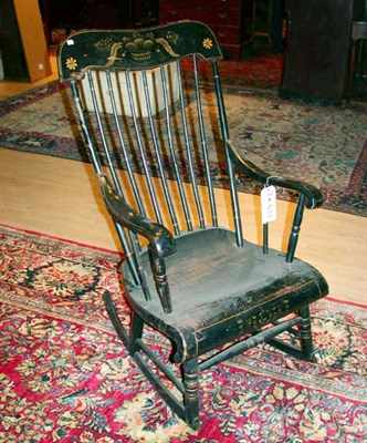 Lot 170 - Set of Three Stencil Decorated Fancy Chairs...